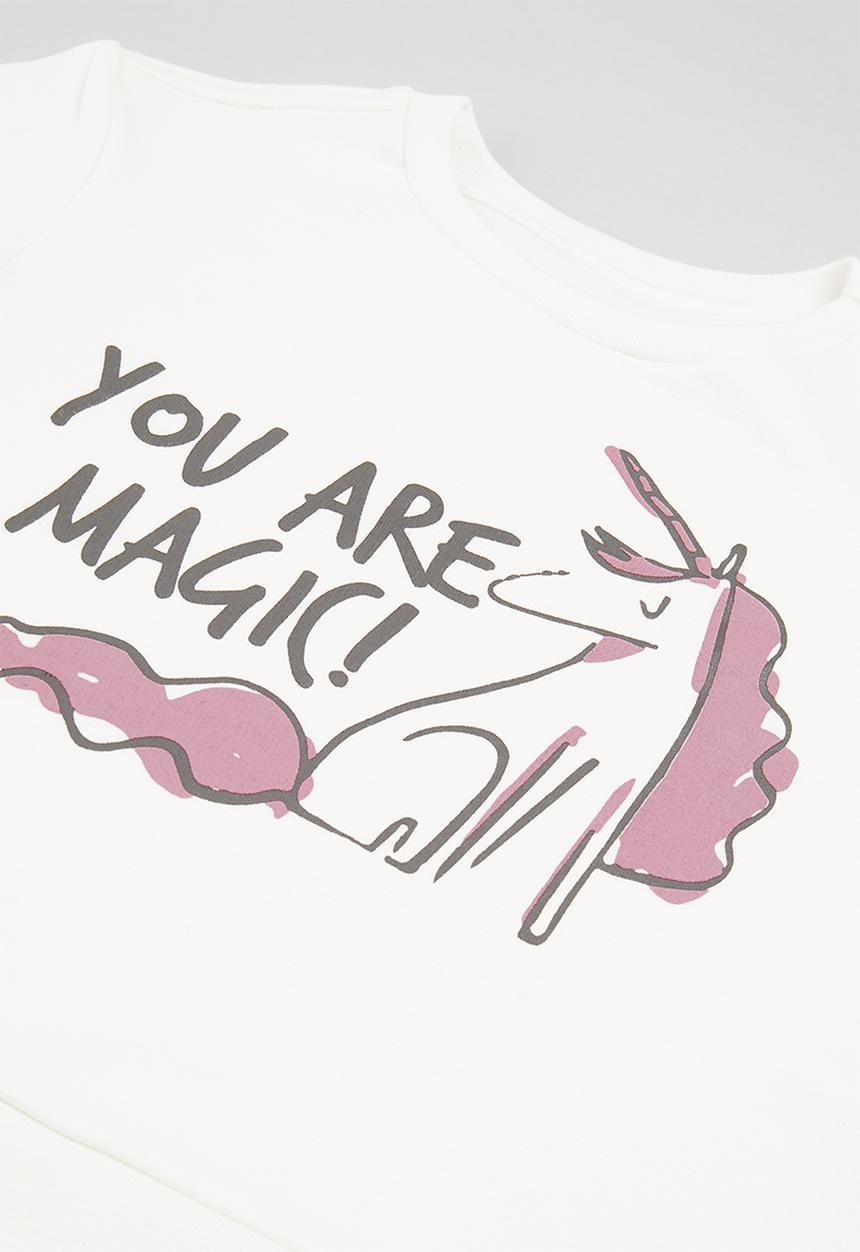 Superbalist - Girls 2 pack graphic sweat top - dusty pink/milk