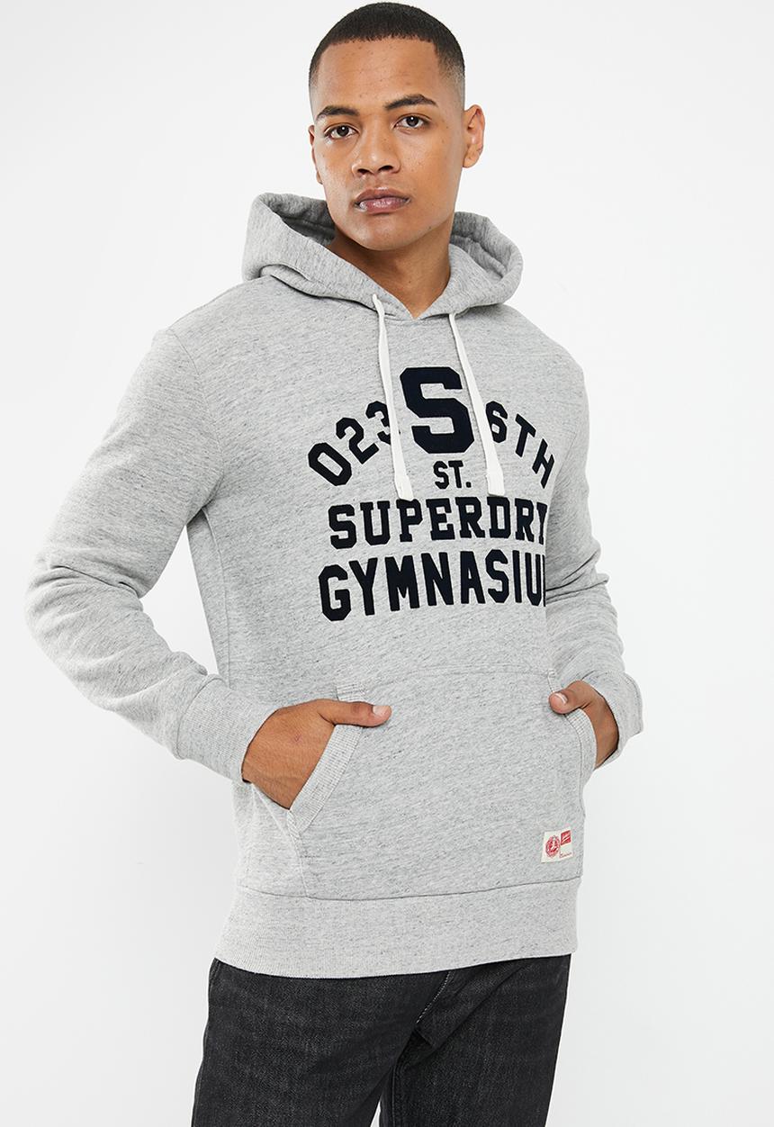 Superdry. - Vintage athletic hood - athletic grey marl