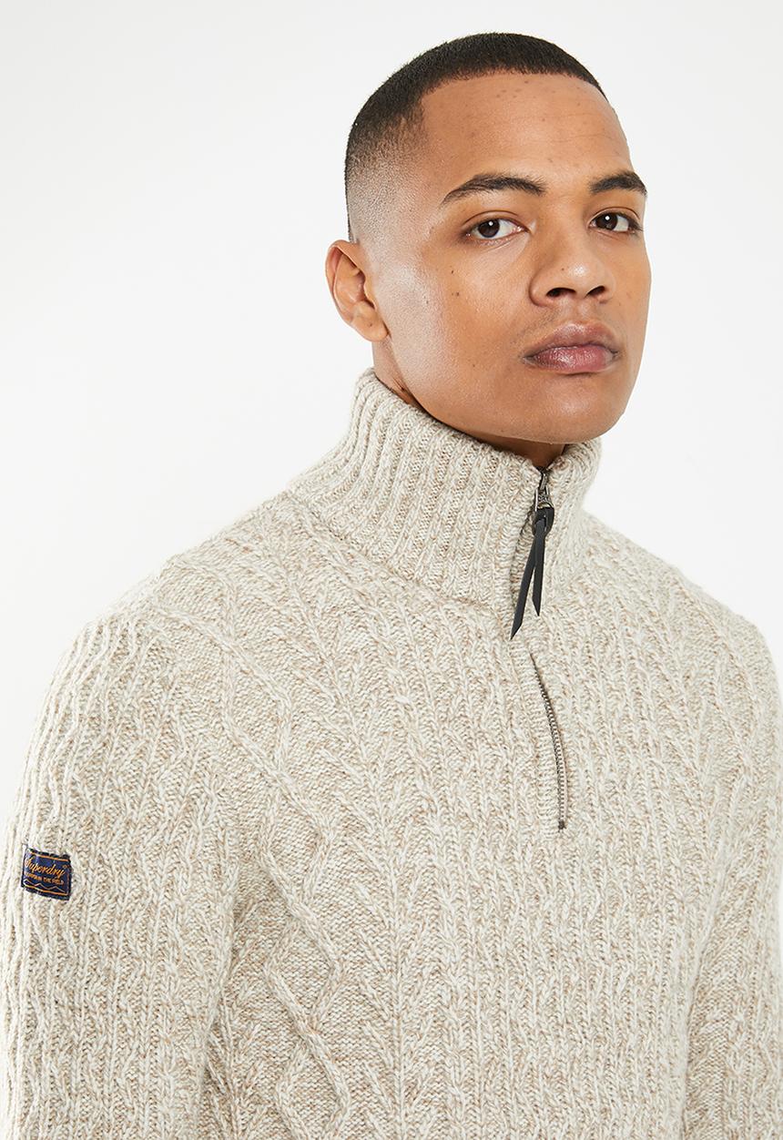 Superdry. - Jacob henley - oatmeal marl