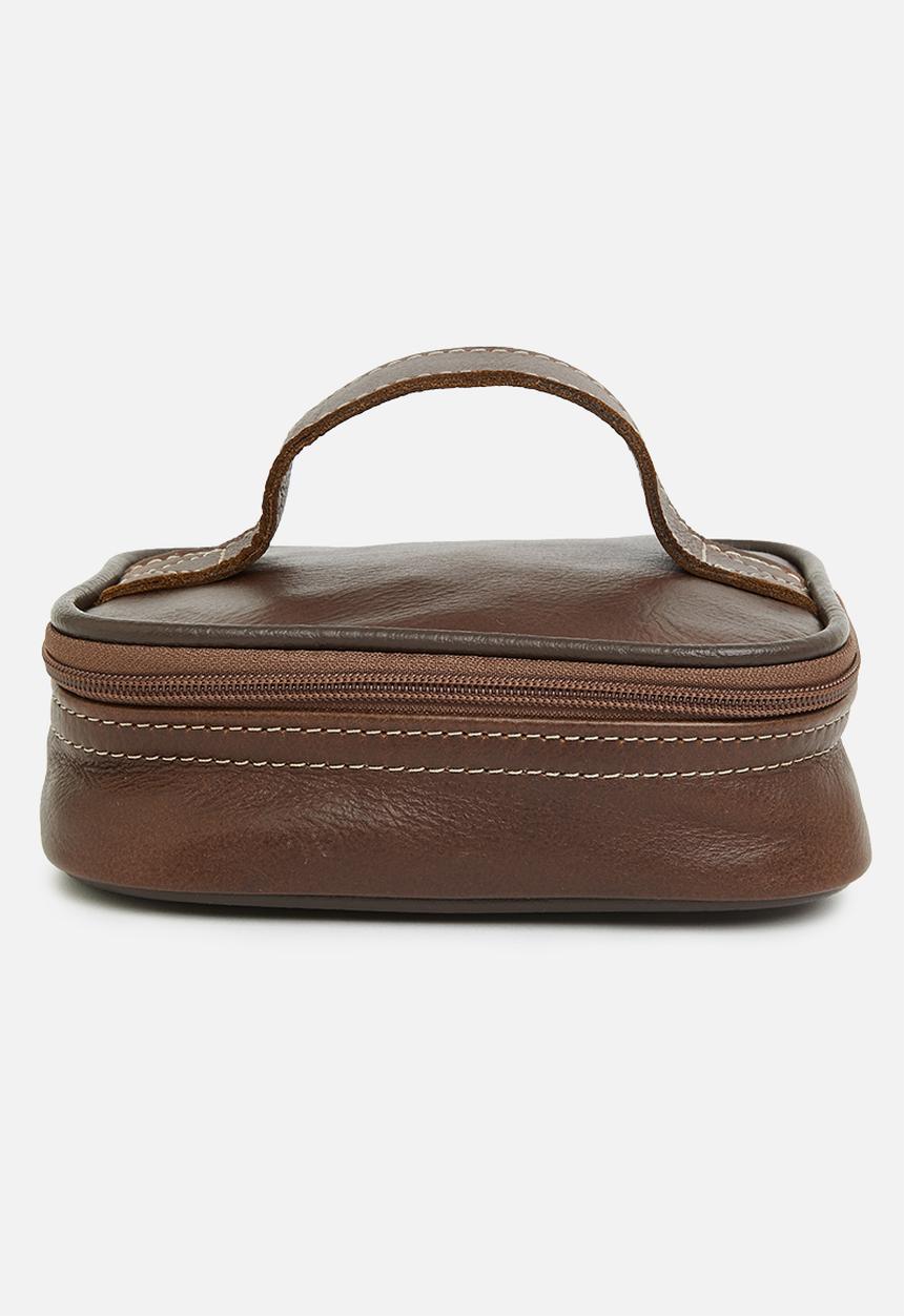 Thandana - Single Toiletry Leather - brown