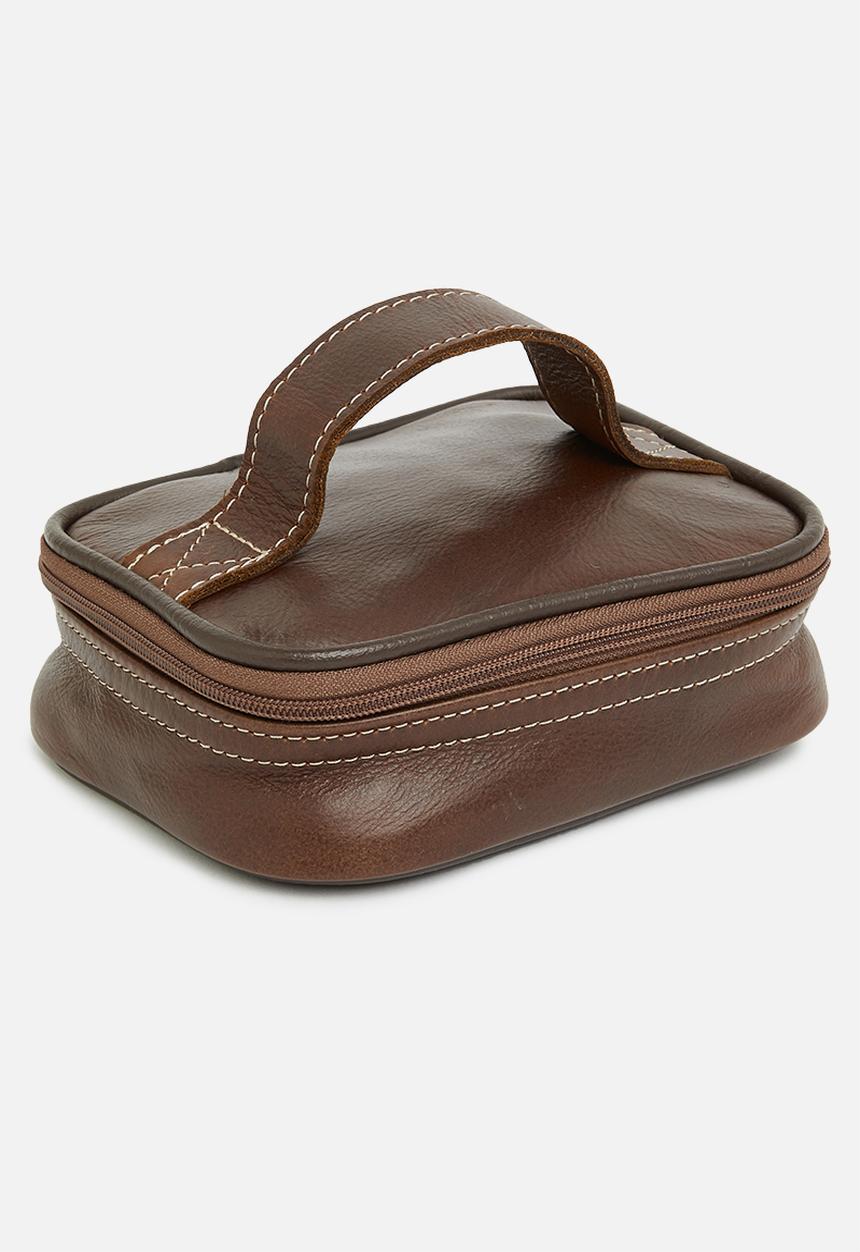 Thandana - Single Toiletry Leather - brown