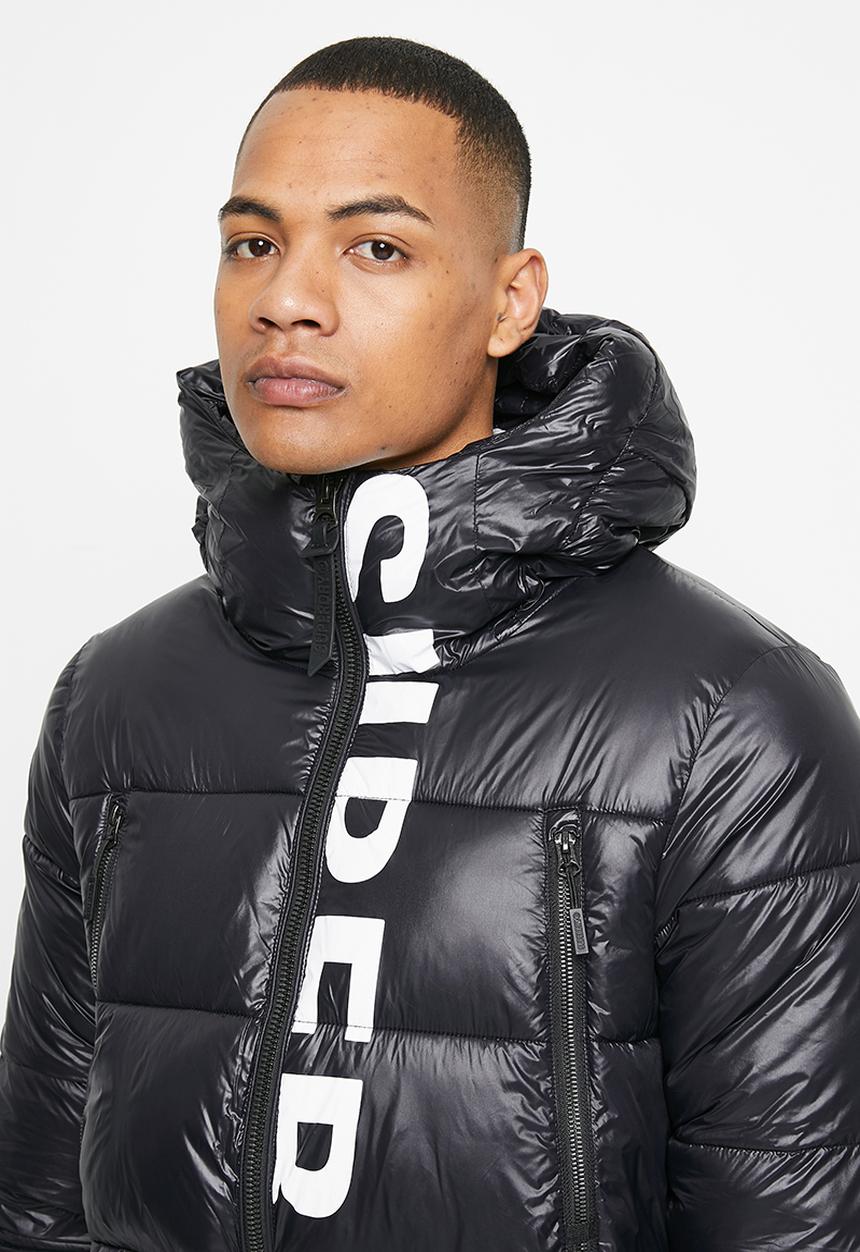 Superdry. - Code mtn hooded alpine jkt - black