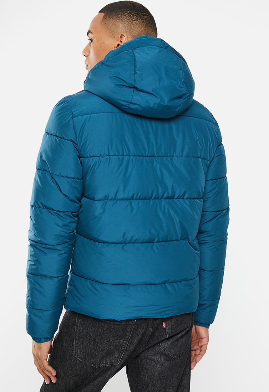 Superdry. - Hooded sports puffer - sailor blue