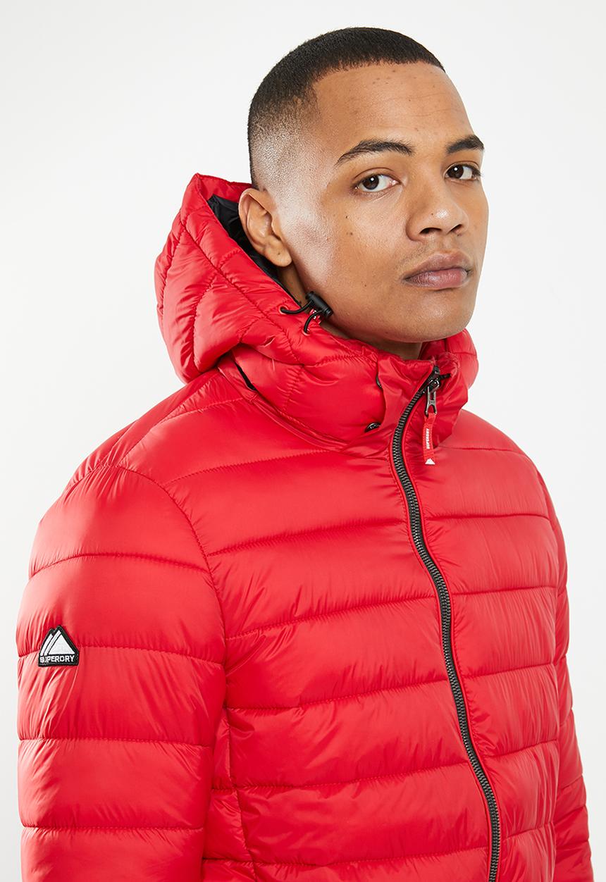 Superdry. - Classic fuji puffer jacket - high risk red