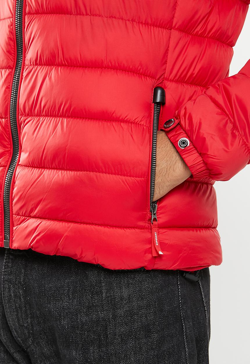 Superdry. - Classic fuji puffer jacket - high risk red