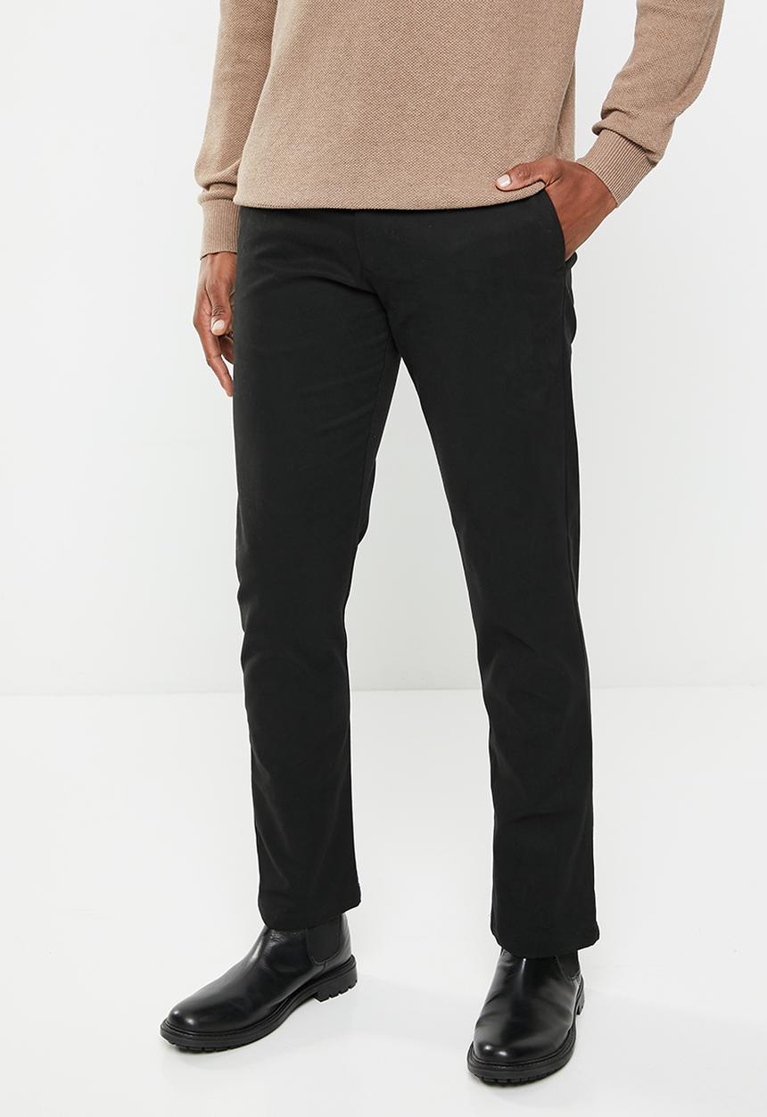POLO - Mens milan straight leg chino - black 