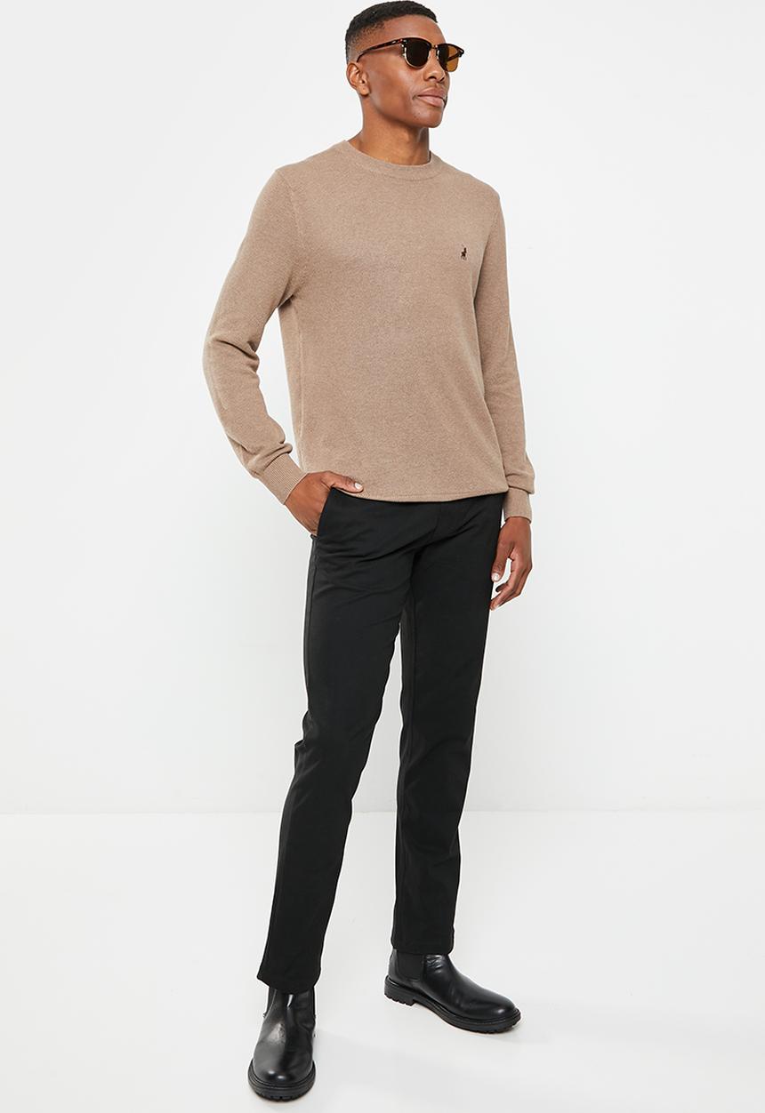 POLO - Mens milan straight leg chino - black 