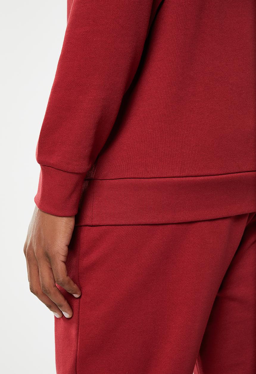 POLO - Men sport long sleeve sweat top - burgundy