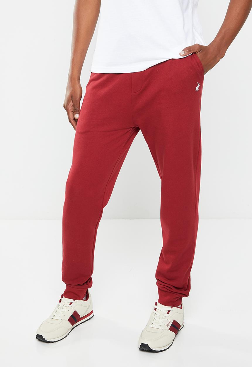 POLO - Men sport cuffed jogger - burgundy