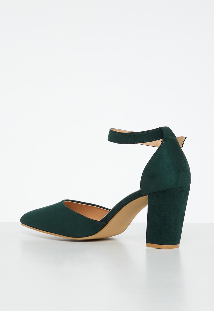 edit - Chloe anklestrap block heel - green