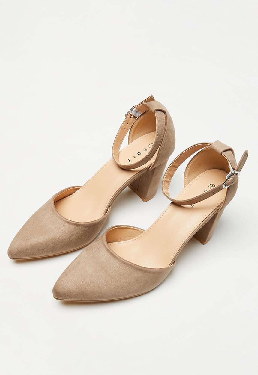edit - Chloe anklestrap block heel - taupe
