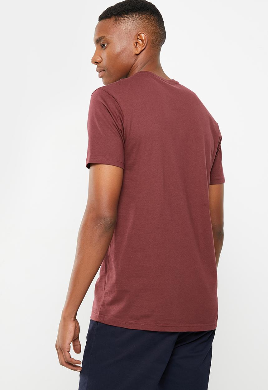 POLO - Mens v-neck short sleeve tee - burgundy