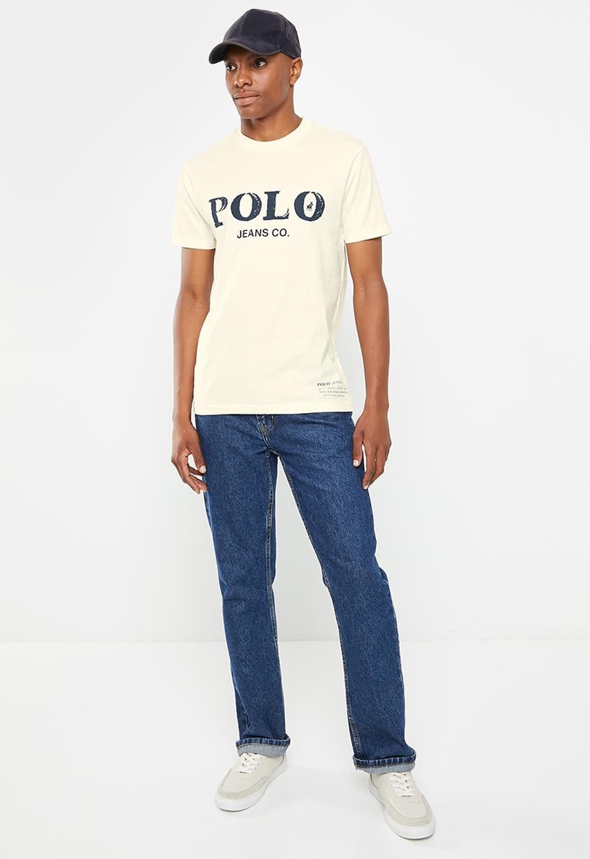 POLO - Mens pjc print logo short sleeve  tee - ecru