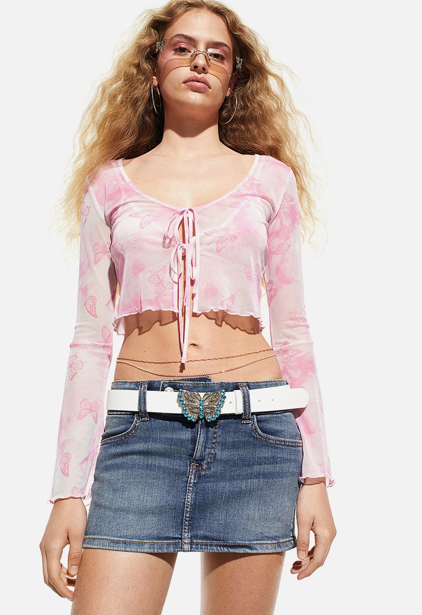 H&M - Denim mini skirt - denim blue 