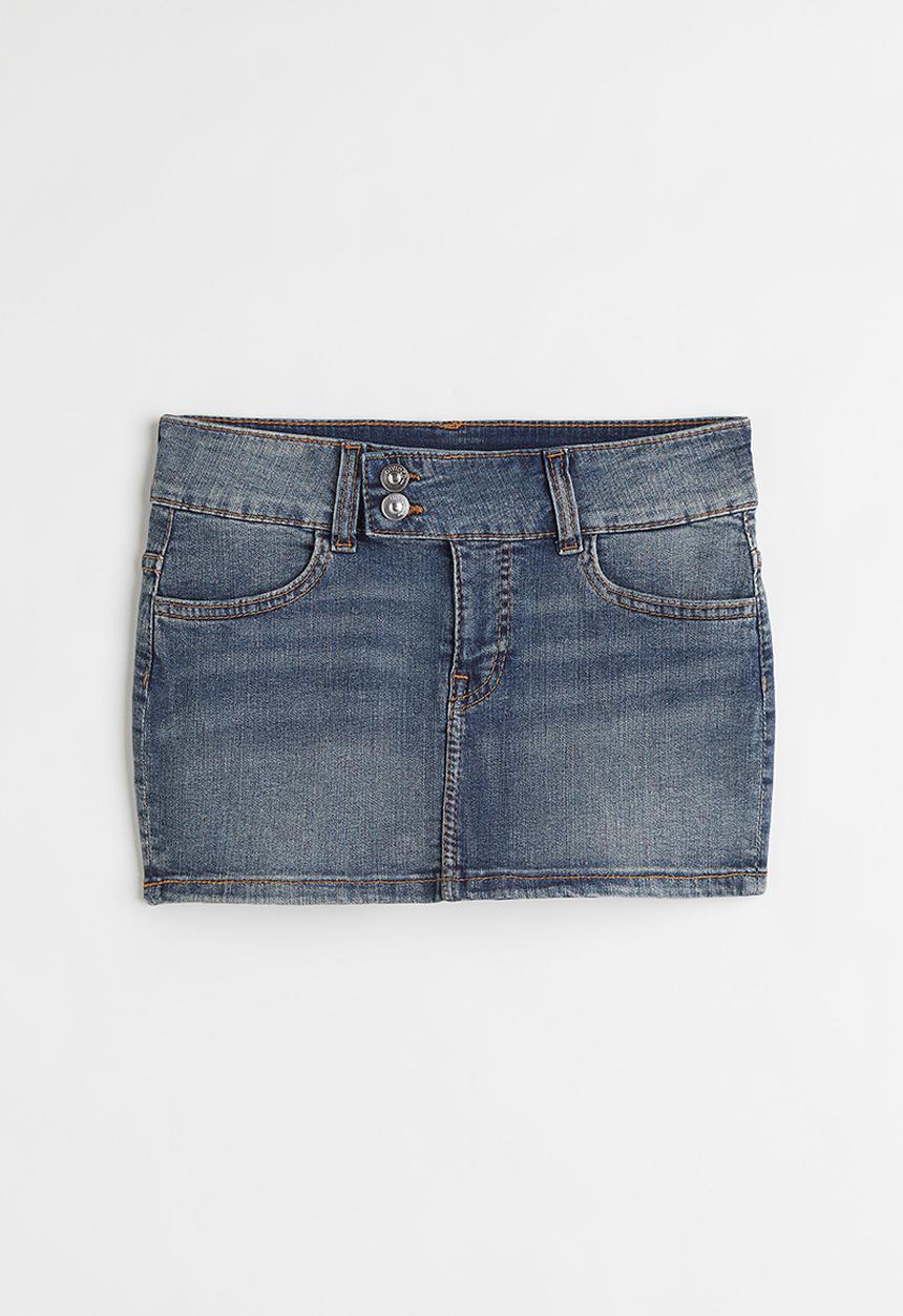 H&M - Denim mini skirt - denim blue 