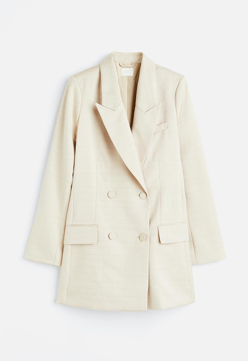 H&M - Double-breasted blazer dress - light beige