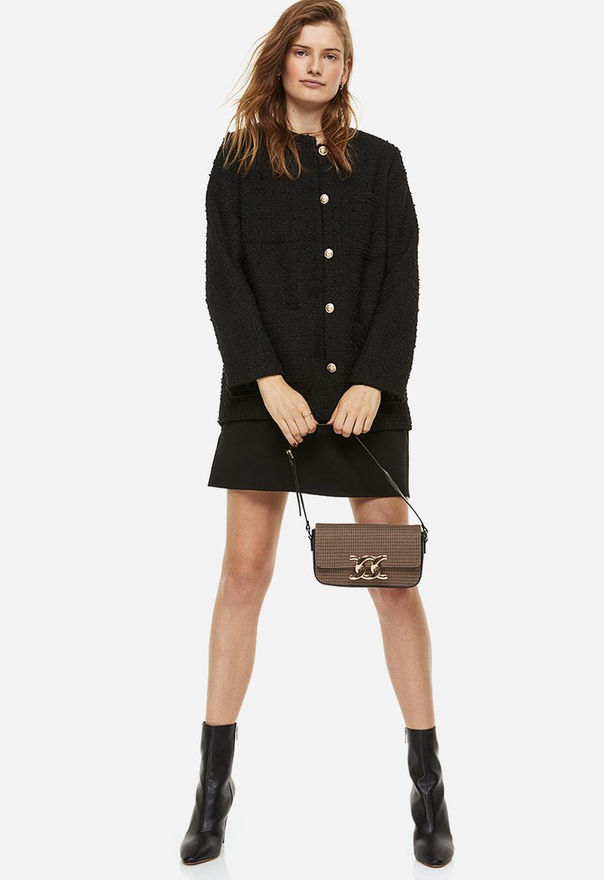H&M - V-neck dress - black