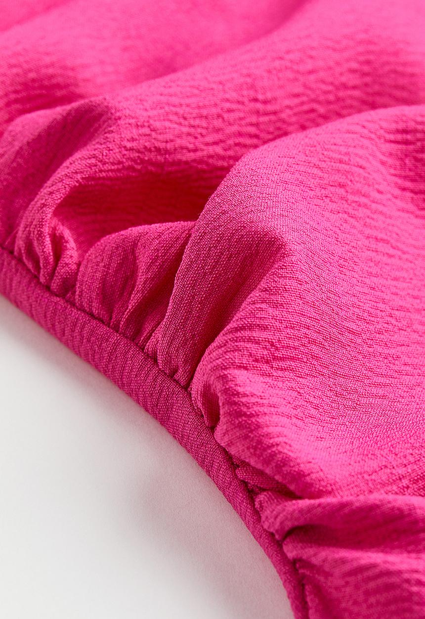 H&M - Gathered crêpe dress - cerise