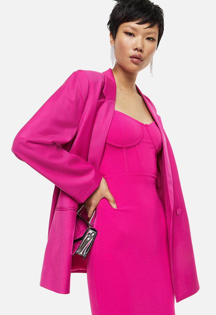 H&M - Jersey bodycon dress - cerise 