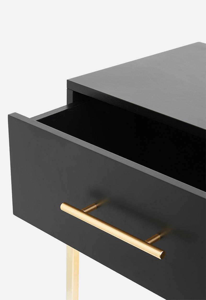 Sixth Floor - Kirsten bedside table - black & gold