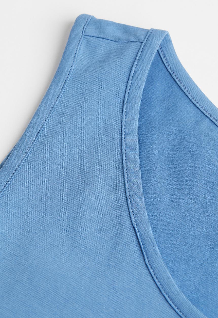 H&M - Cotton jersey vest top - blue