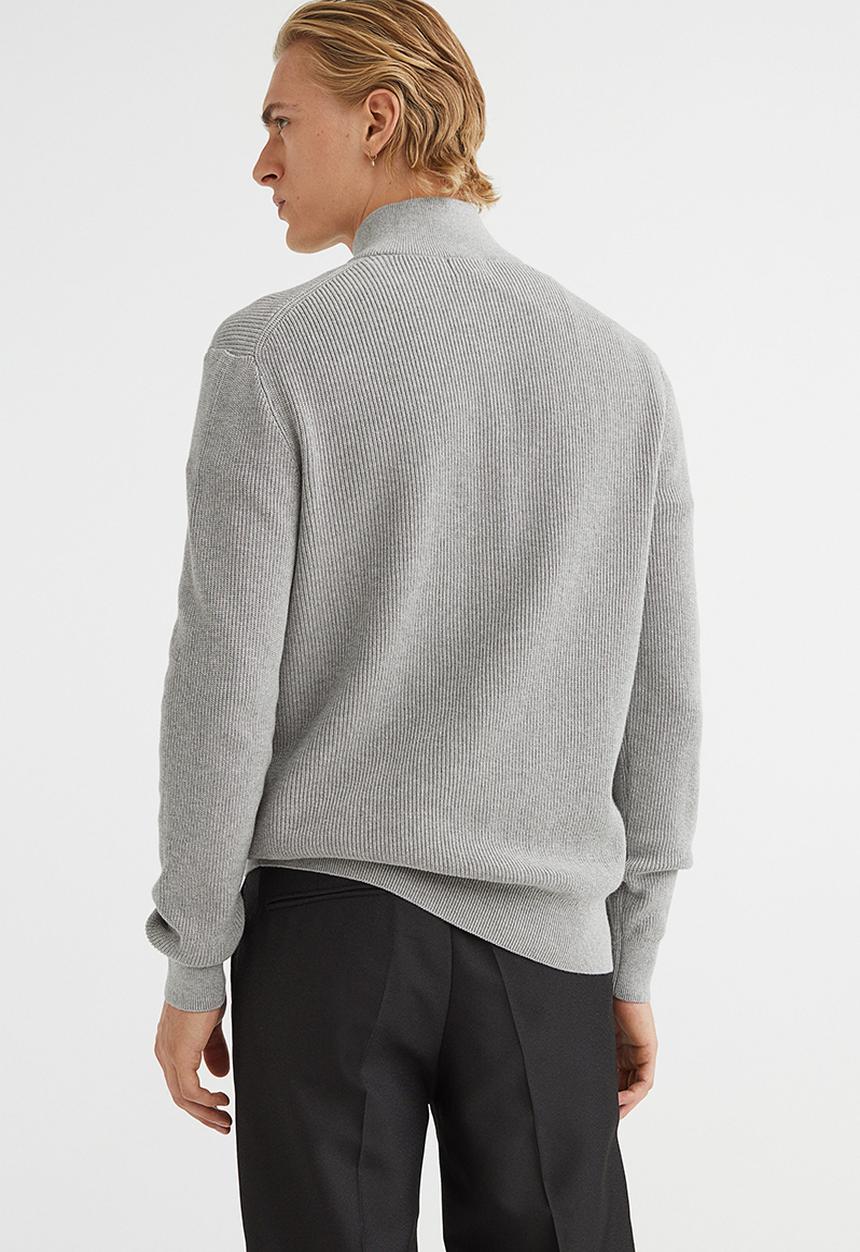 H&M - Slim fit jumper - light grey marl