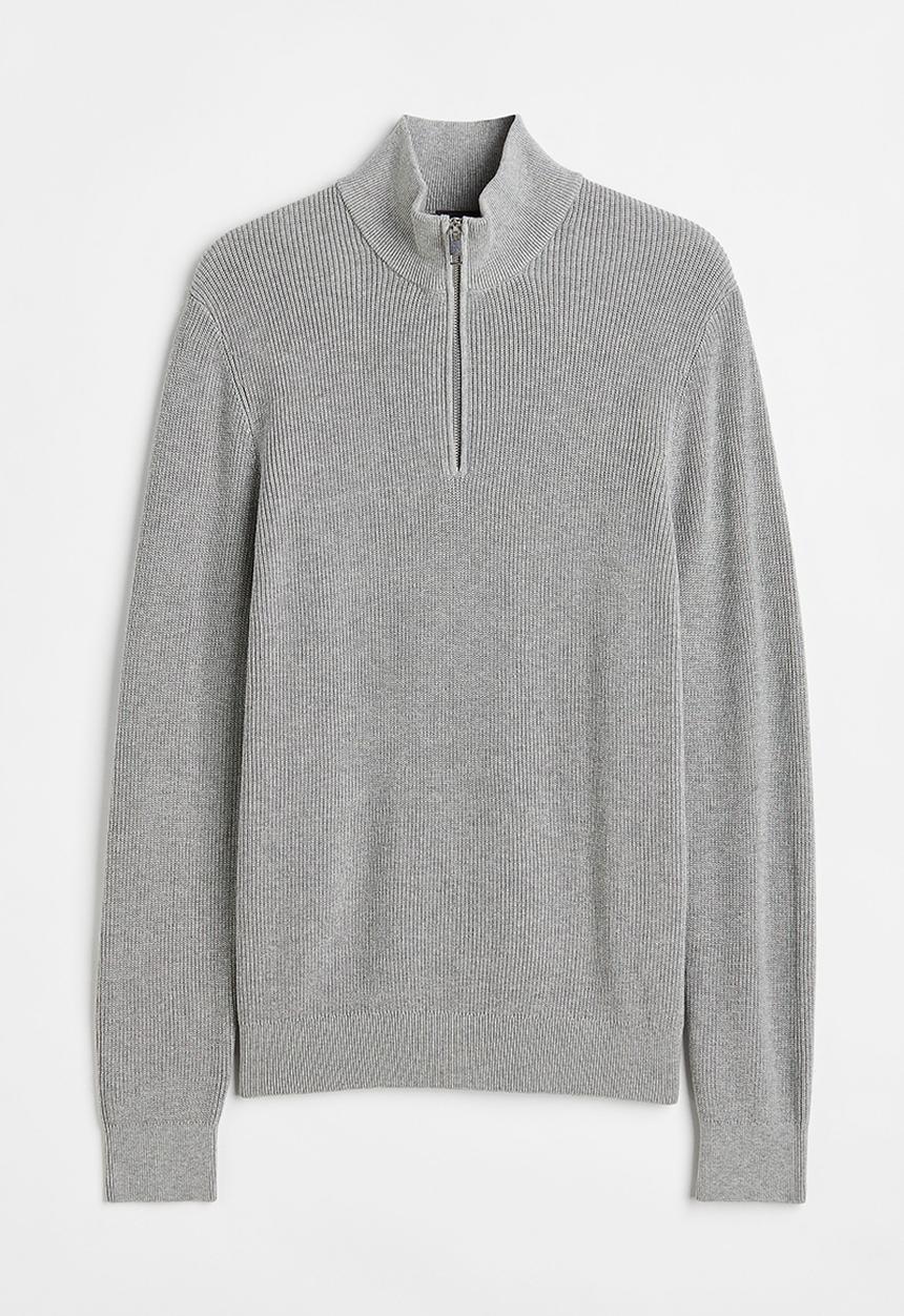H&M - Slim fit jumper - light grey marl