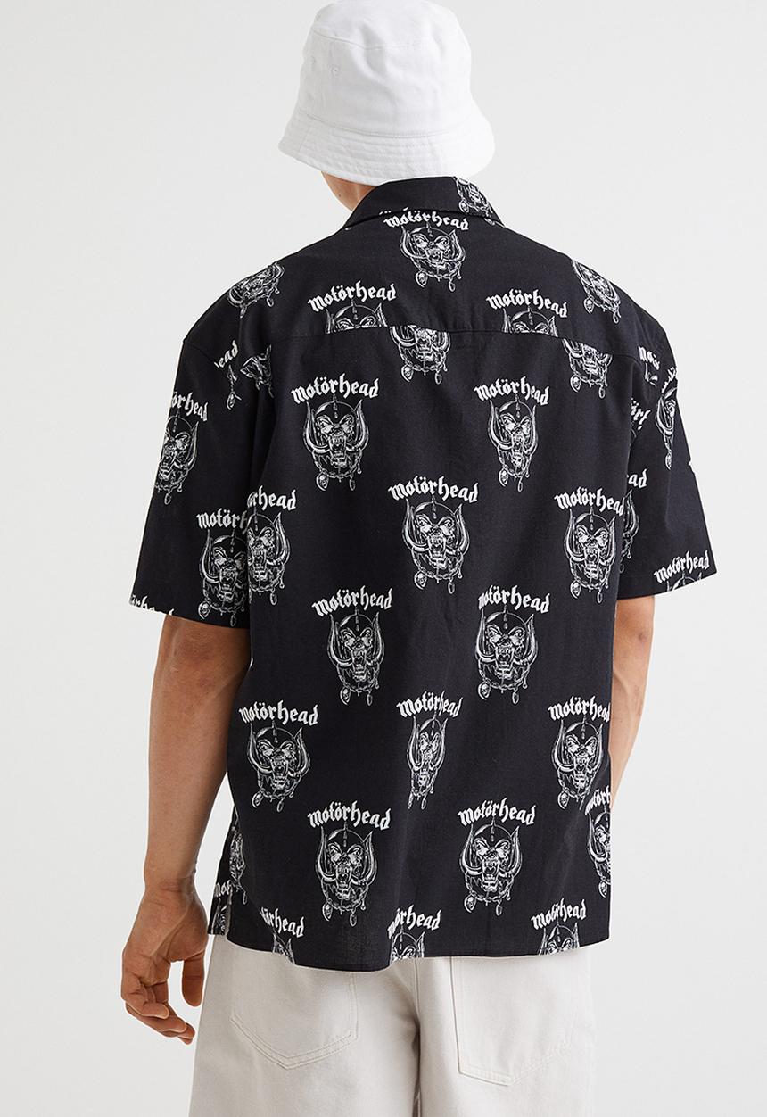 H&M - Short-sleeved shirt - black