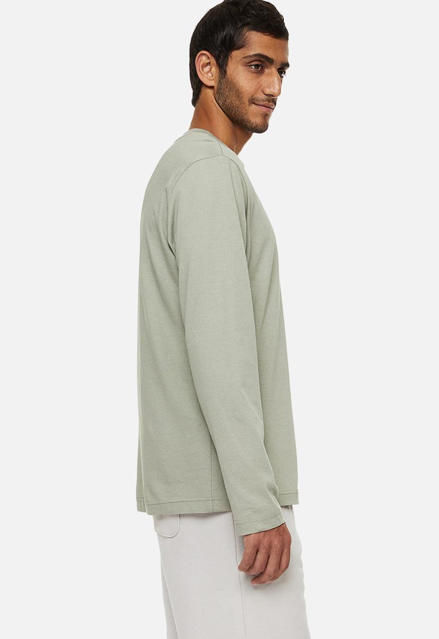 H&M - Regular fit jersey top - light sage green