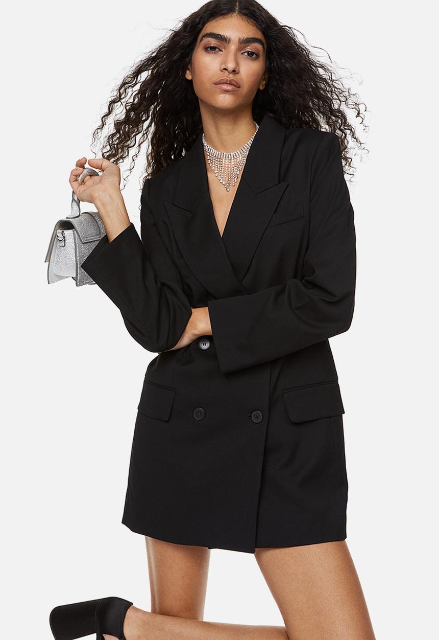 H&M - Double-breasted blazer dress - black