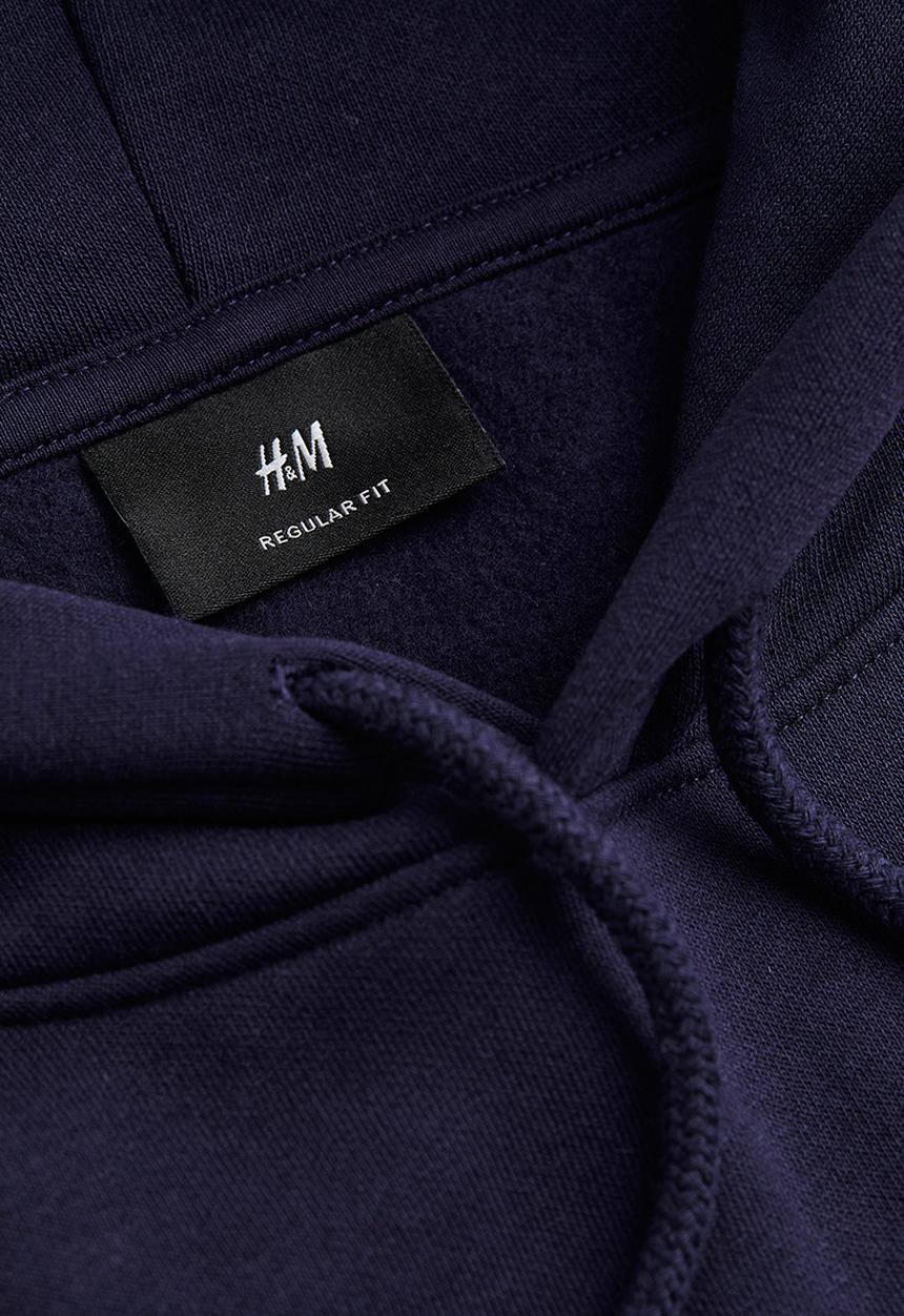H&M - Regular fit hoodie - dark blue/chicago 