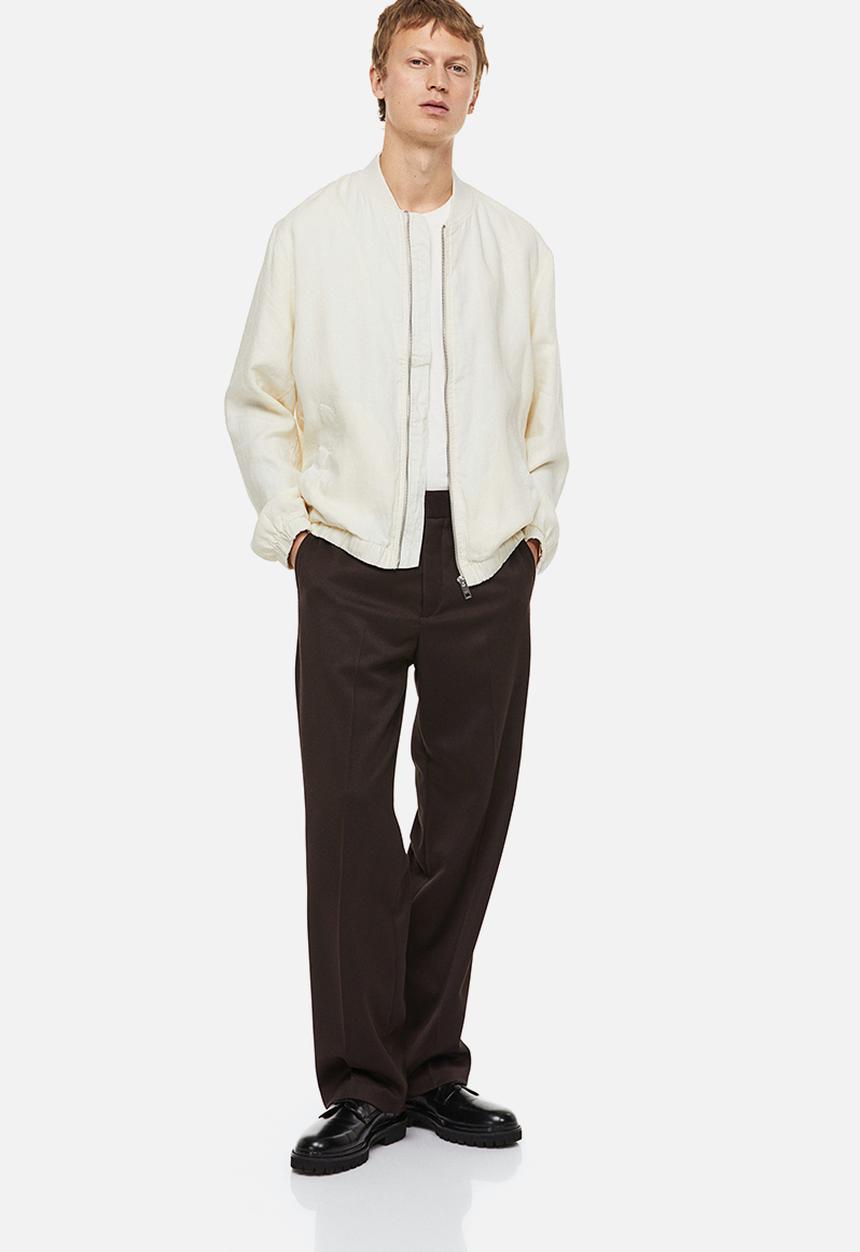 H&M - Linen bomber jacket - cream