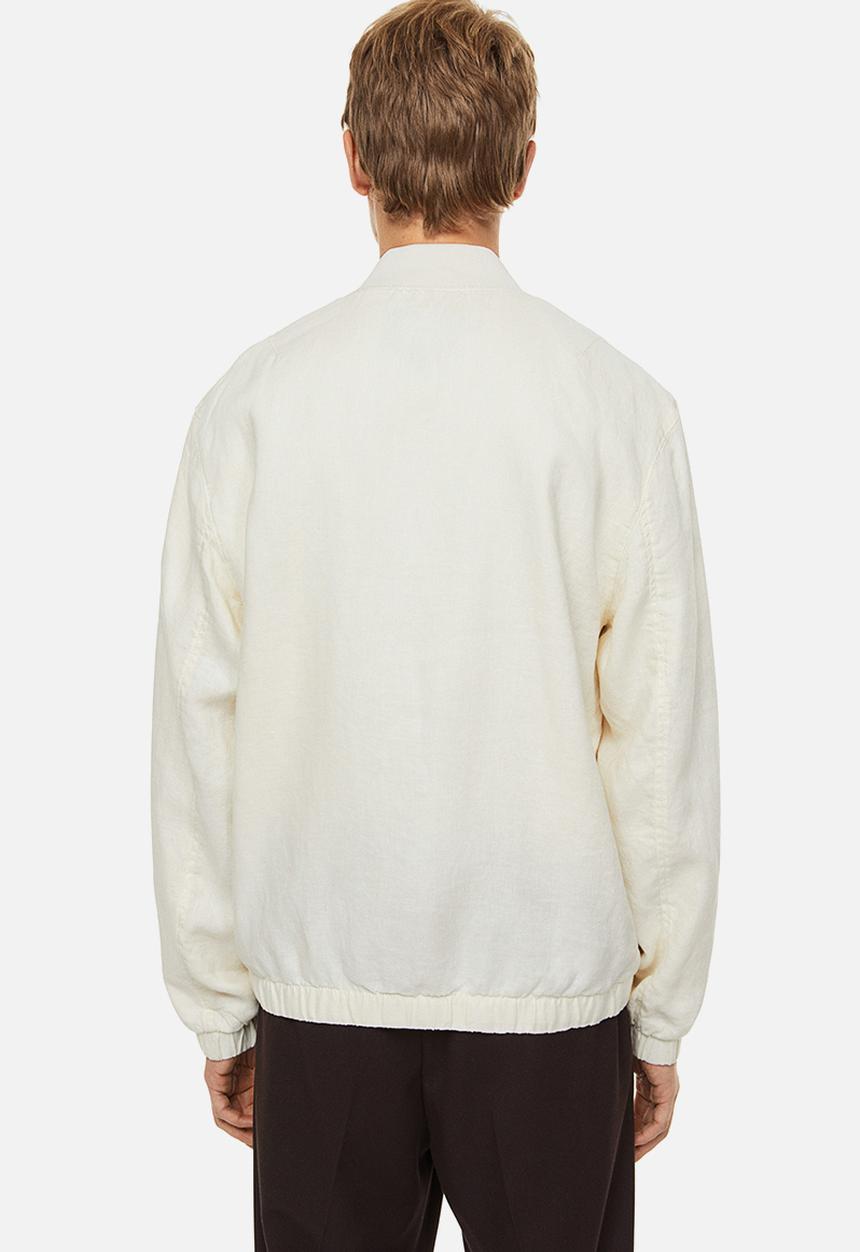 H&M - Linen bomber jacket - cream