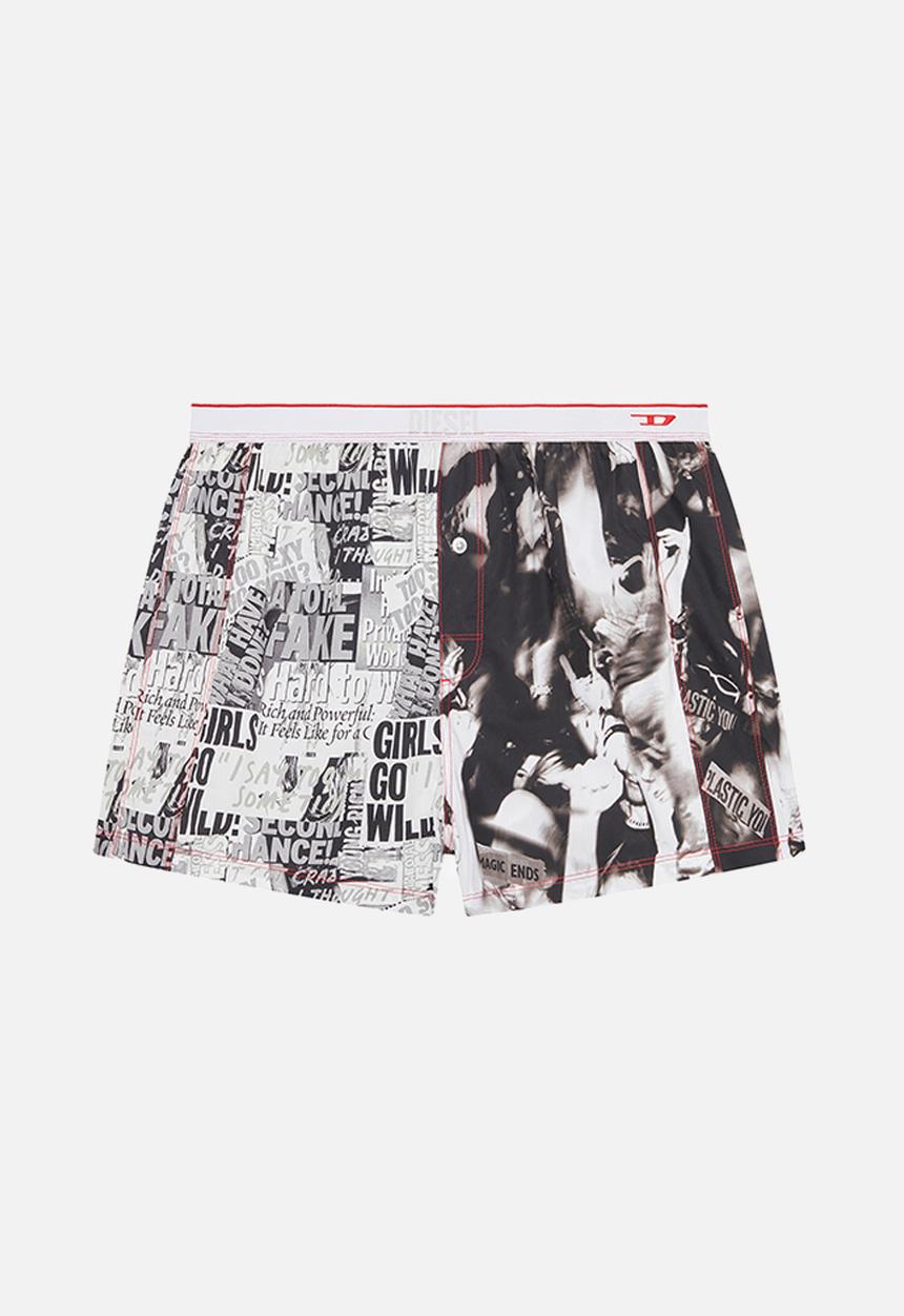 Diesel  - Stark-el woven boxers - white photo print