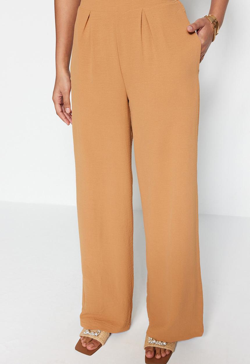 Trendyol - High waist trousers - camel