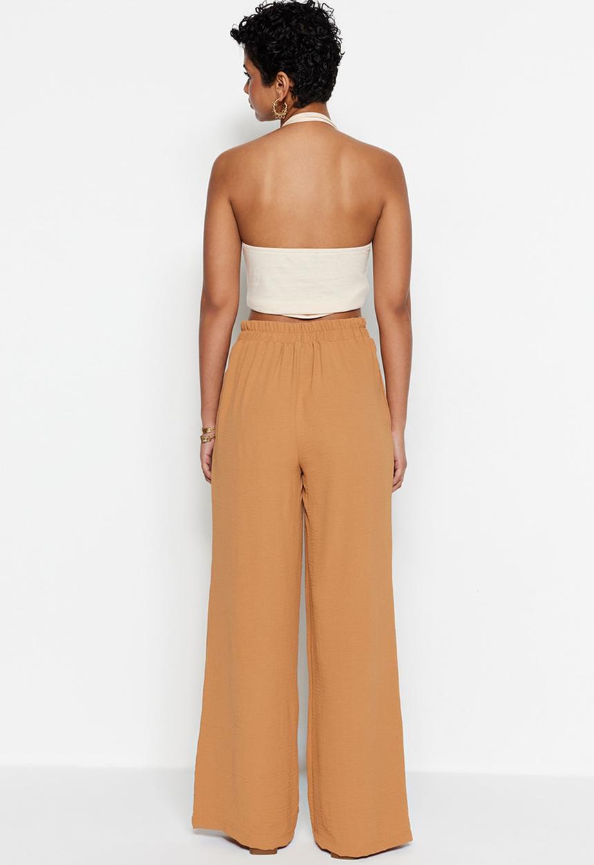 Trendyol - High waist trousers - camel