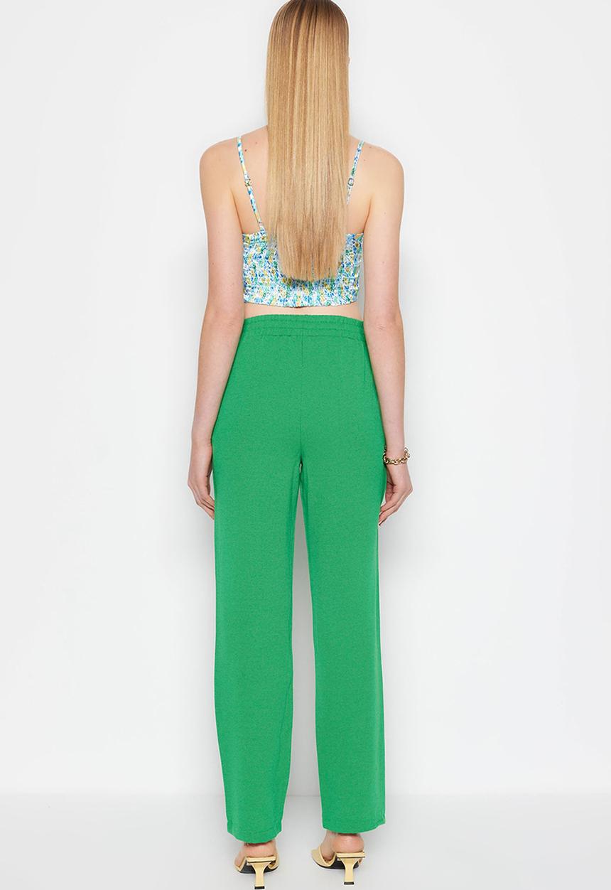 Drawstring trousers - green