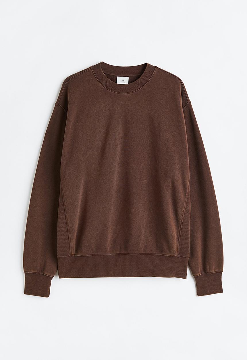 H&M - Oversized fit cotton sweatshirt - brown