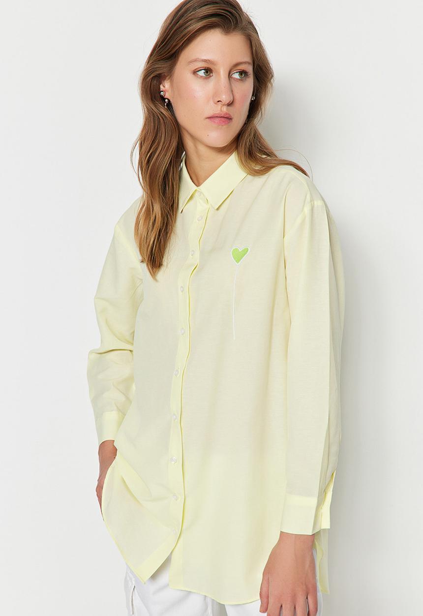 Trendyol - Modest heart shirt - yellow