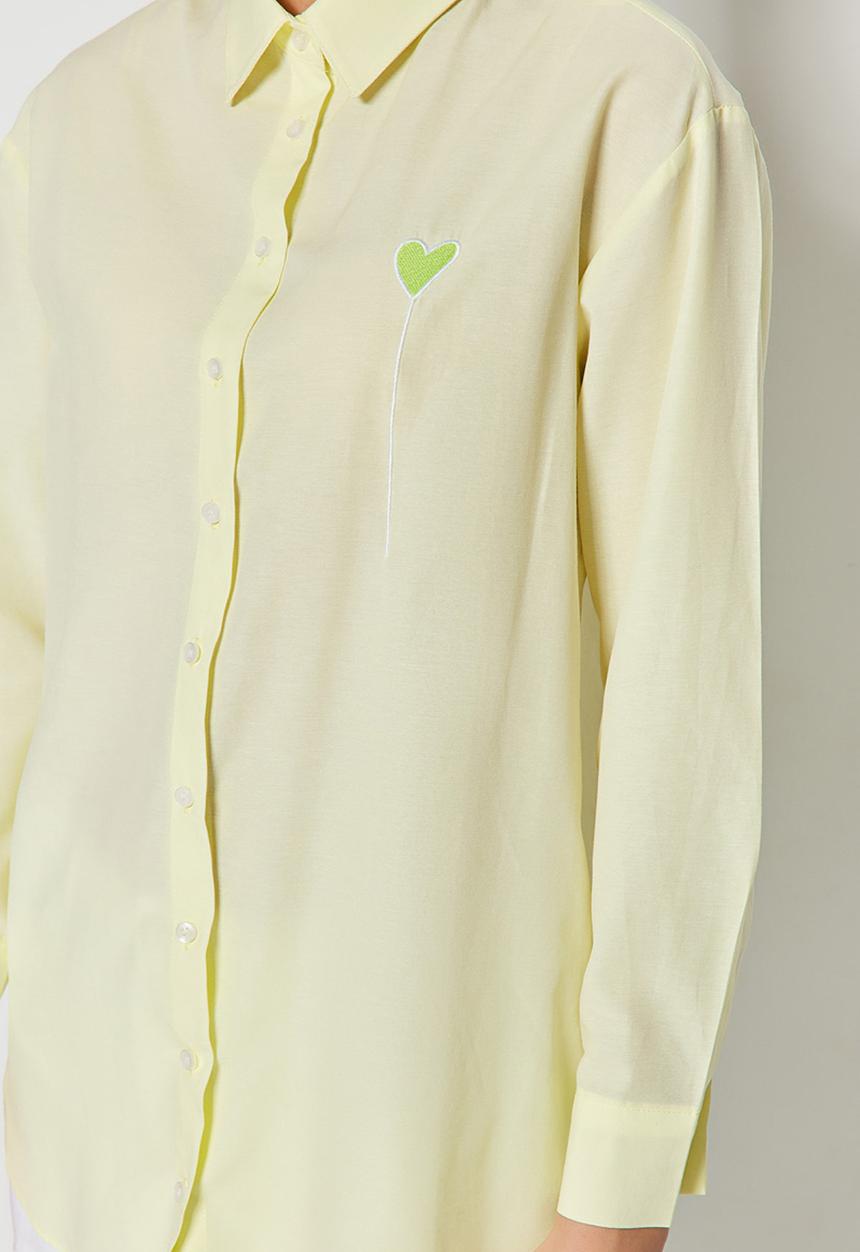 Trendyol - Modest heart shirt - yellow