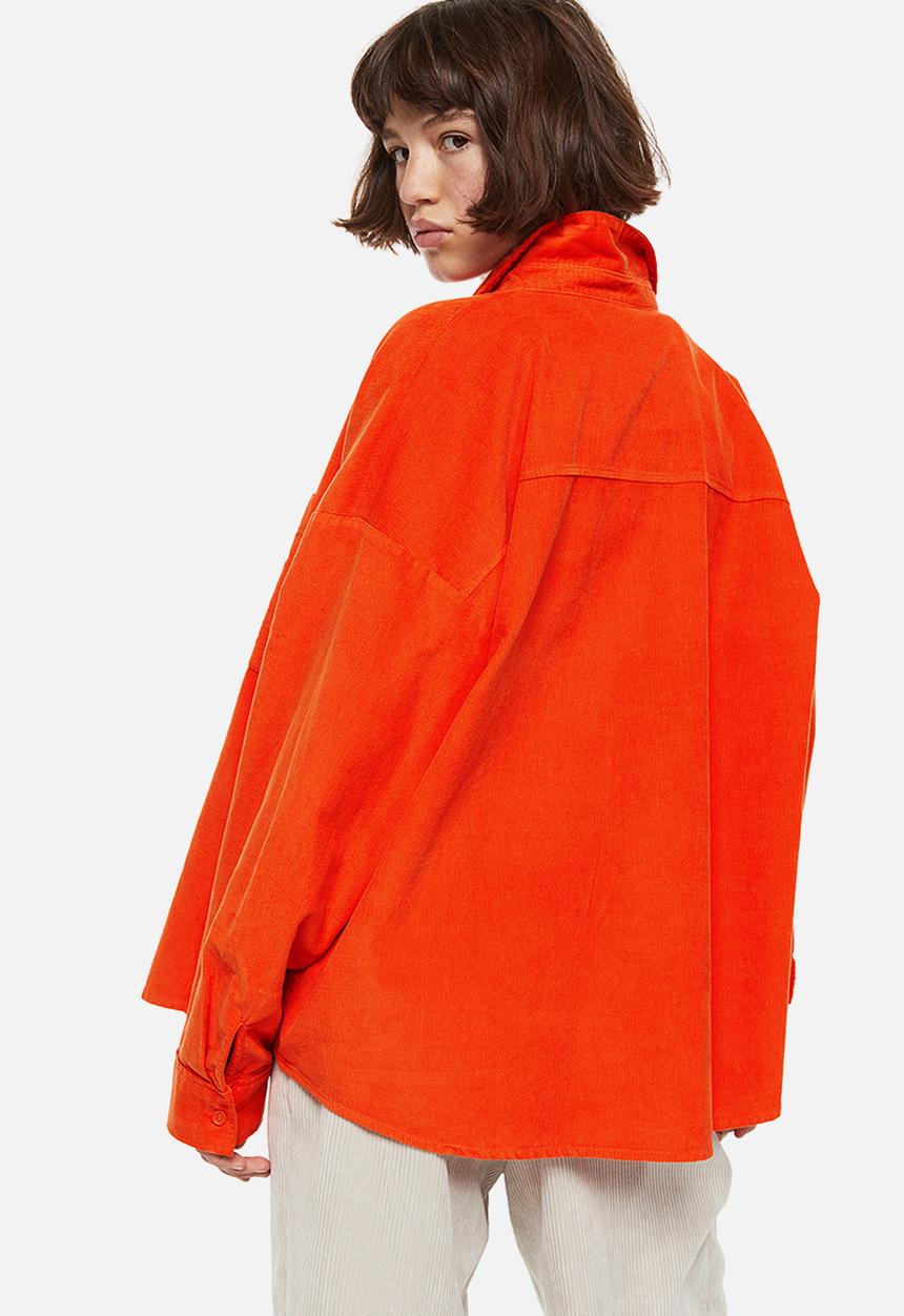 H&M - Oversized corduroy shirt - orange