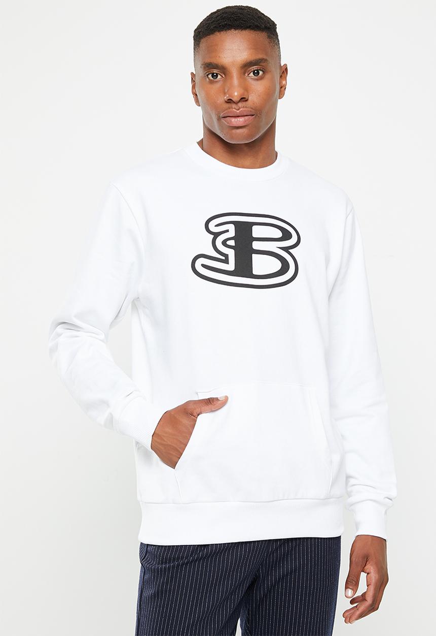 Ben Sherman - B kangaroo pkt sweater - white
