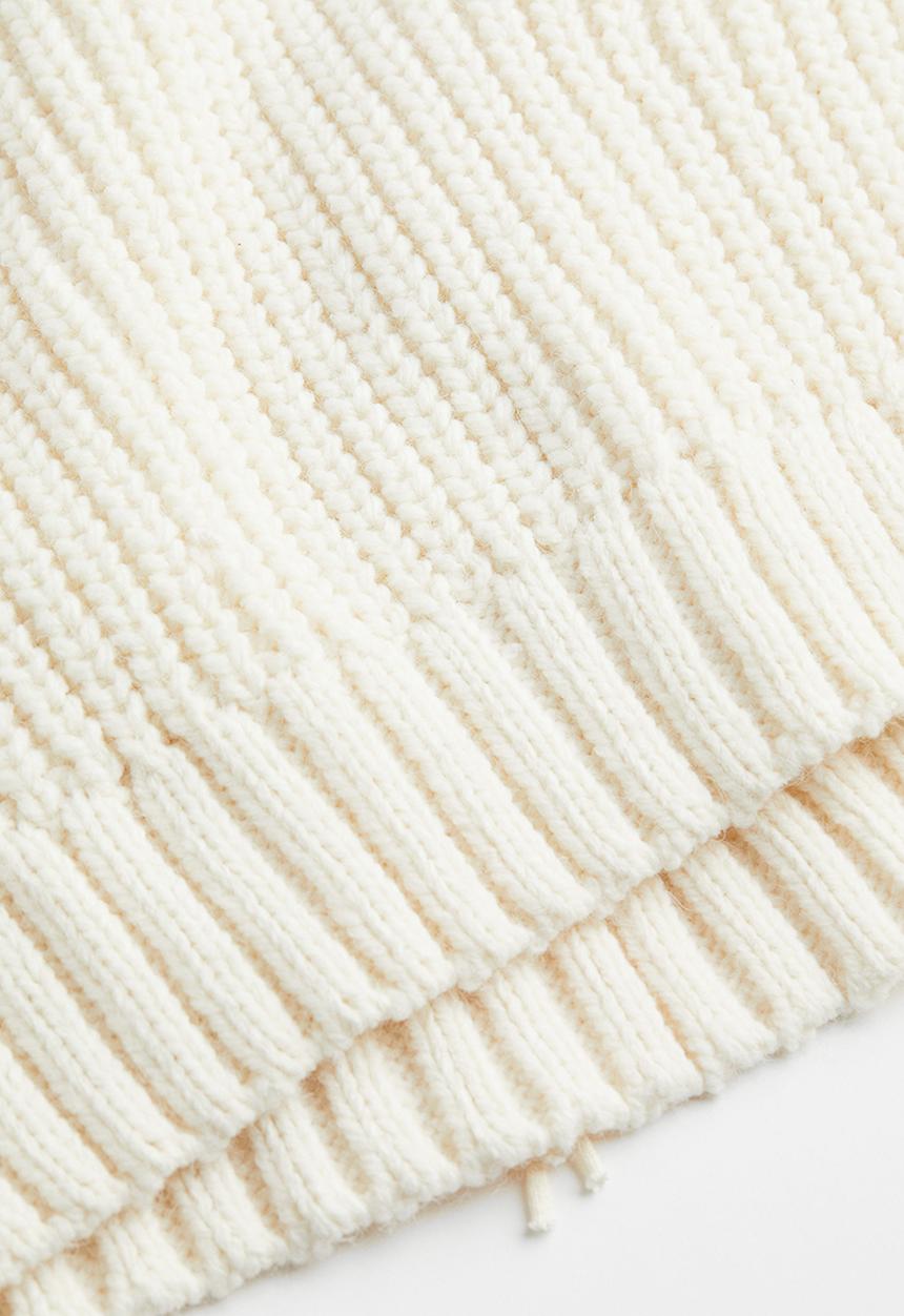 H&M - Fringe-trimmed jumper - white