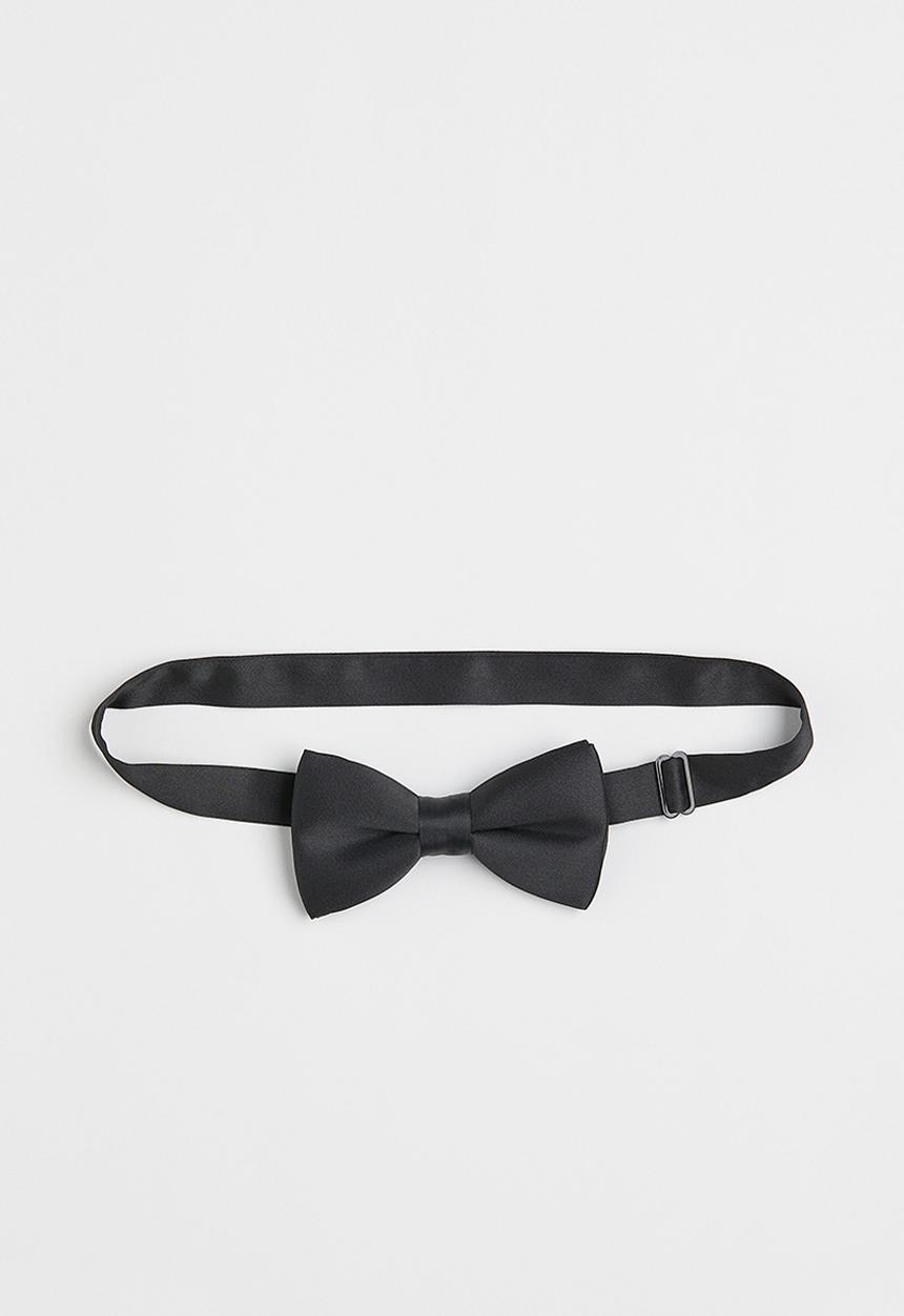 H&M - Satin bow tie - black