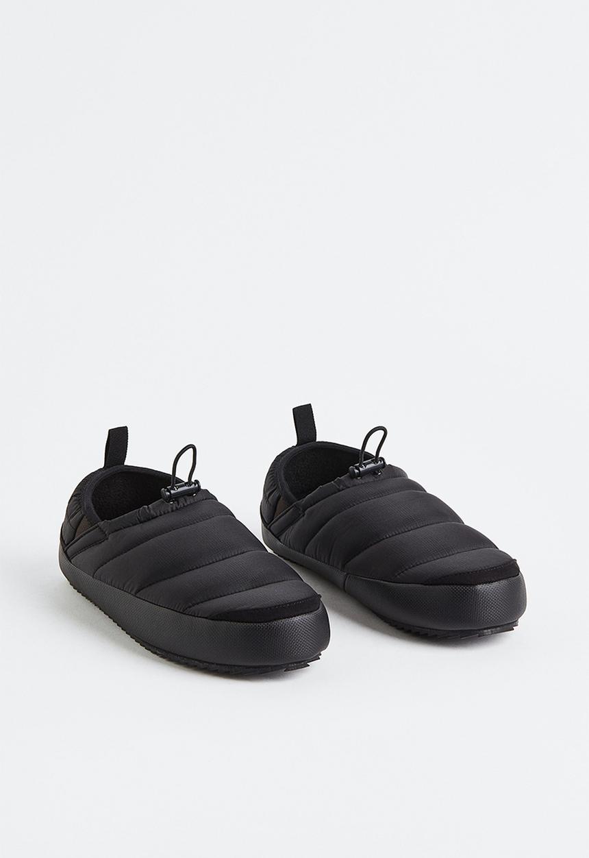 H&M - Padded slip-on slippers - black