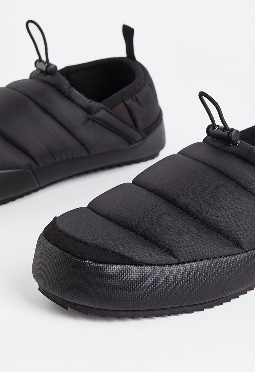 H&M - Padded slip-on slippers - black