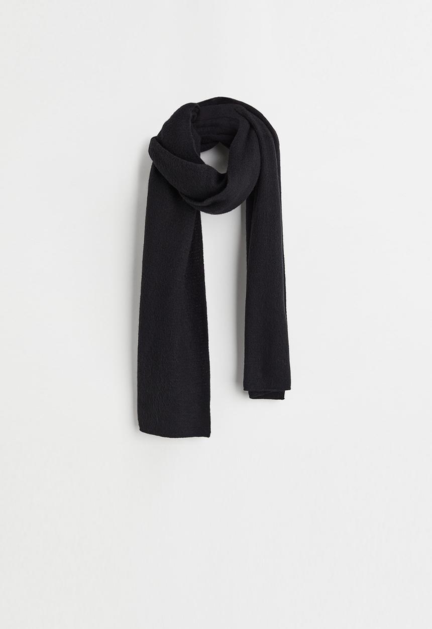 H&M - Fine-knit scarf - black