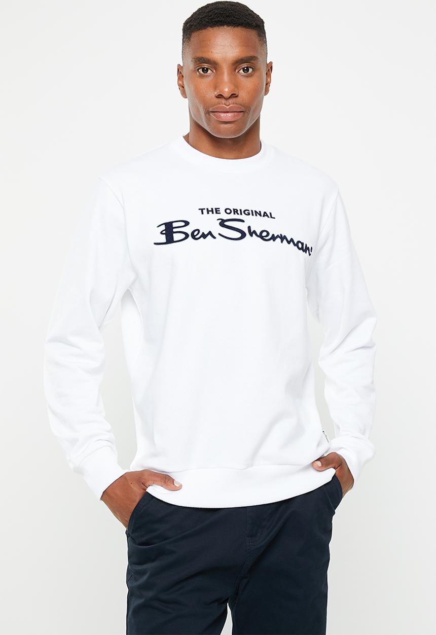 Ben Sherman - Signature crew sweater  - white
