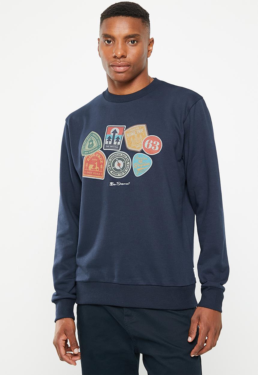 Ben Sherman - Outdoor badges crew sweater 71374 - navy