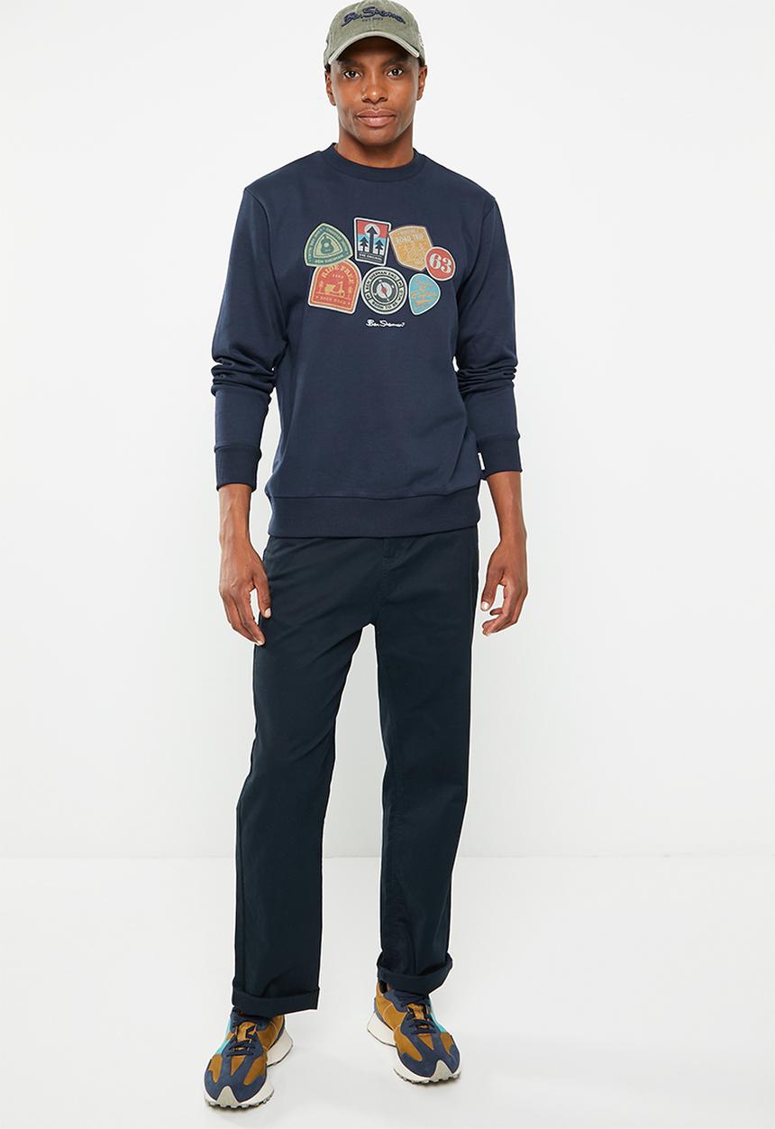 Ben Sherman - Outdoor badges crew sweater 71374 - navy